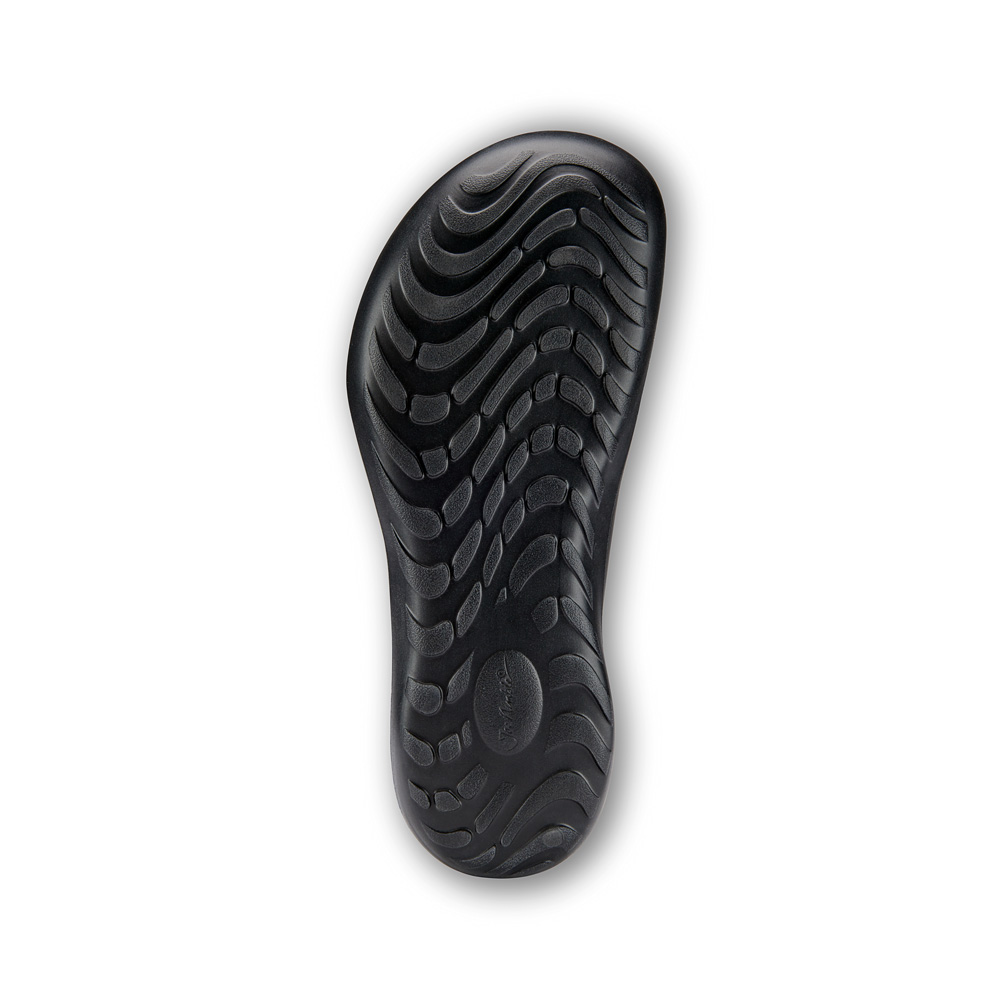 Die Sohle Joe Nimble recoverToes 2.0 Sandale in schwarz von unten