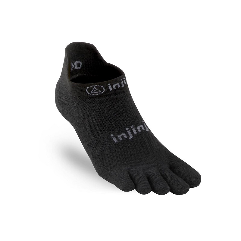 Injinji Running Toe Socks, Black, S, EU 37-40