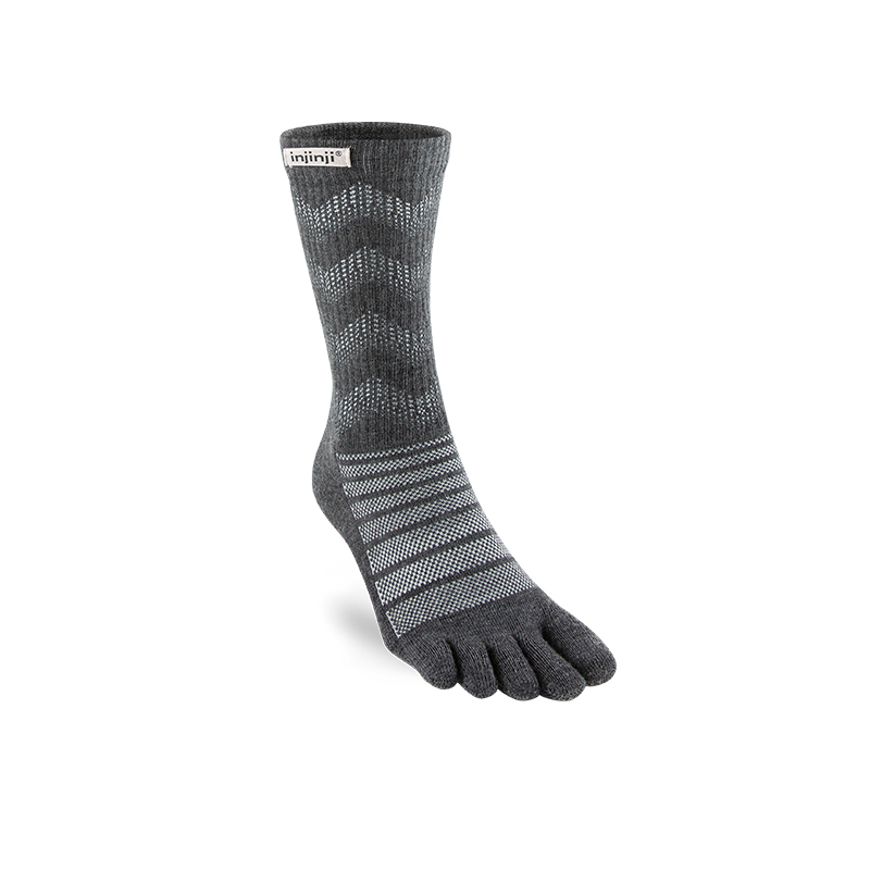 Injinji Toe Socks Outdoor, Grey, M, EU 40.5-44