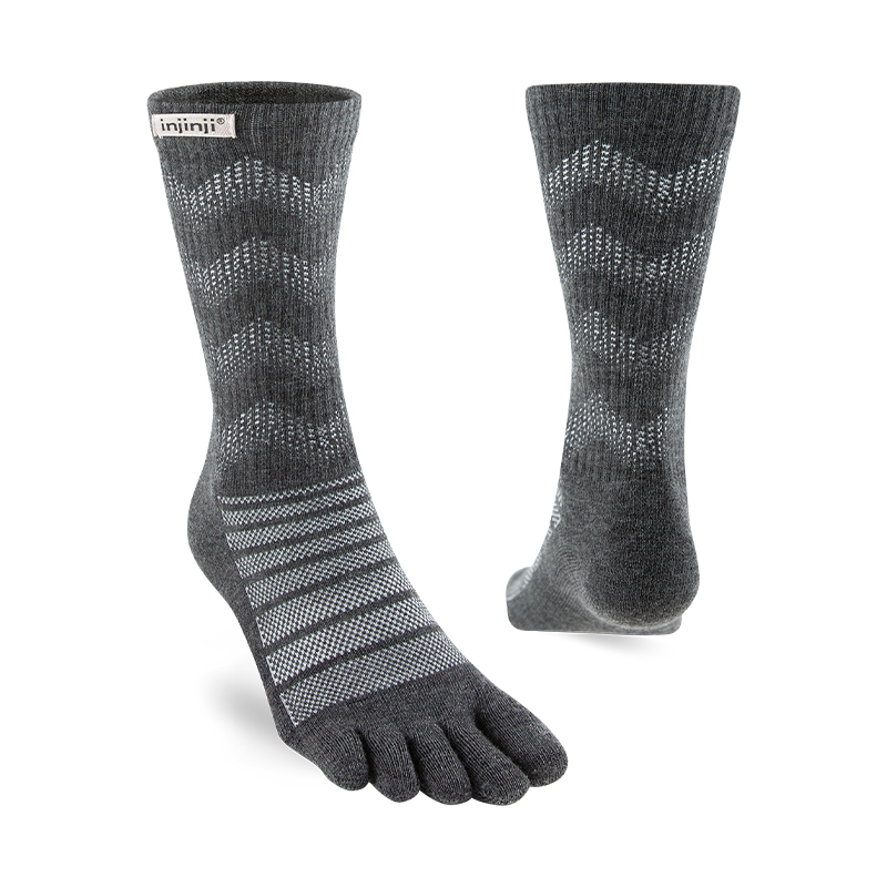 Injinji Toe Socks Outdoor, Grey, M, EU 40.5-44