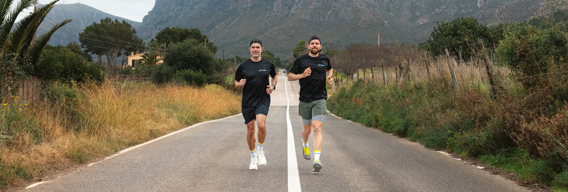 Herren Laufschuhe Addict Flow in Grau-Gelb