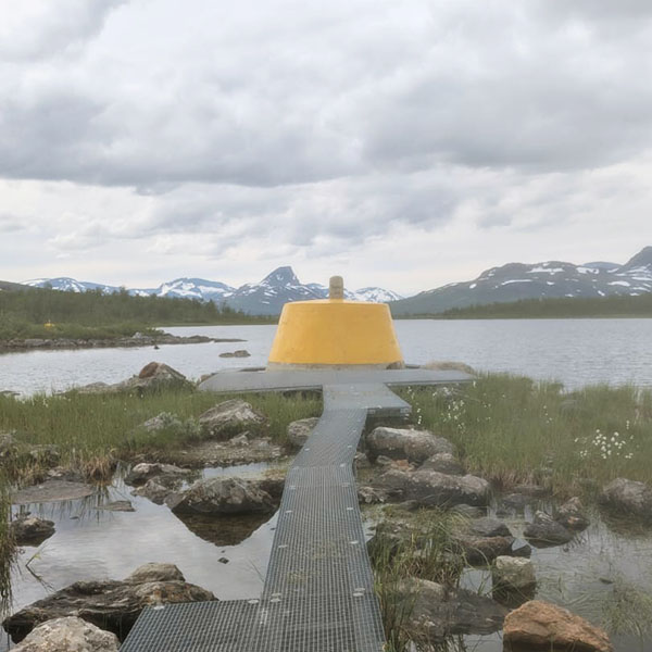 Drei Länder treffen in Treriksröset aufeinander Schweden, Norwegen und Finnland